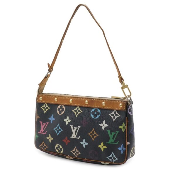 Louis Vuitton Monogram Multicolor Pochette Pouch Noir Black - Picture 2 of 8